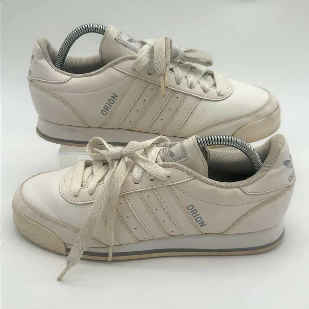 Adidas Orion Three Stripe White Lace Up Sneakers Men's Size 8